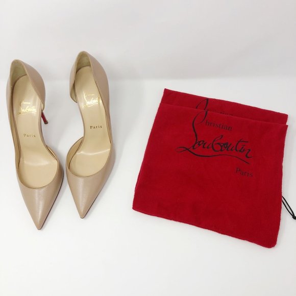 Christian Louboutin Iriza 100mm Half-d'Orsay Red Sole High-Heel Pumps - Picture 3 of 16